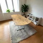 Hanah Home Yan Yari Oval - Mesa de Comedor Extensible, Pino y Blanco